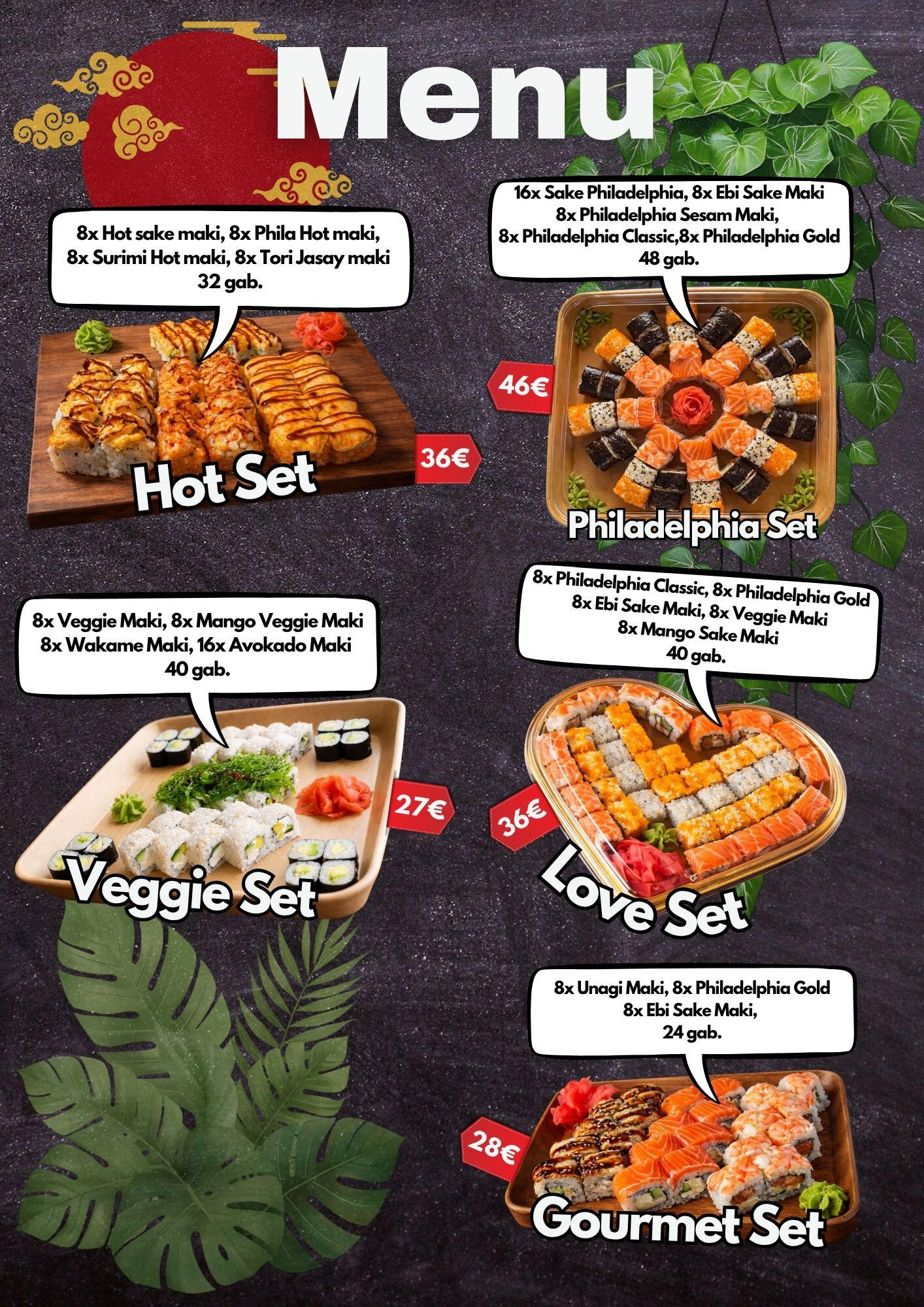 Sushi Snacks. Suši, poke, uzkodas un picas. Piegāde Mārupē un Tīrainē.